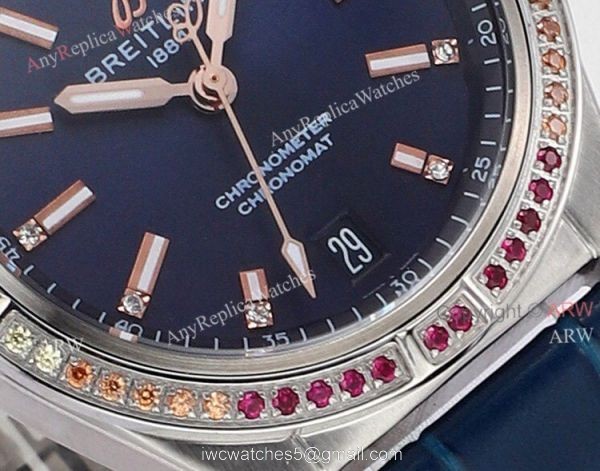 New Breitling Womens Chronomat South Sea Blue Dial Replica Watch 36mm New Breitling Womens Chronomat South Sea Blue Dial Replica Watch 36mm