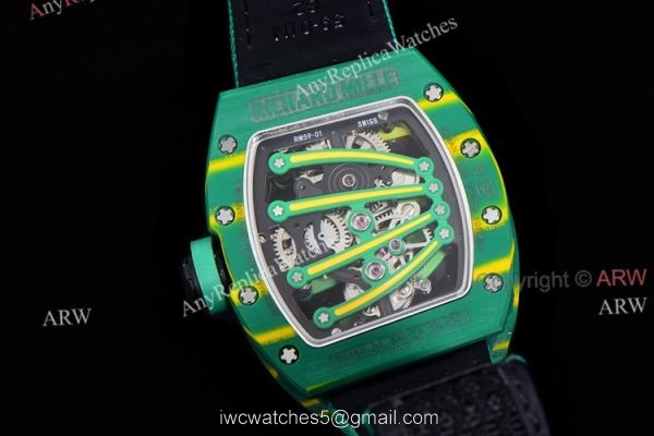 High End Replica Richard Mille 59-01 Tourbillon Yohan Blake Green Watch High End Replica Richard Mille 59-01 Tourbillon Yohan Blake Green Watch