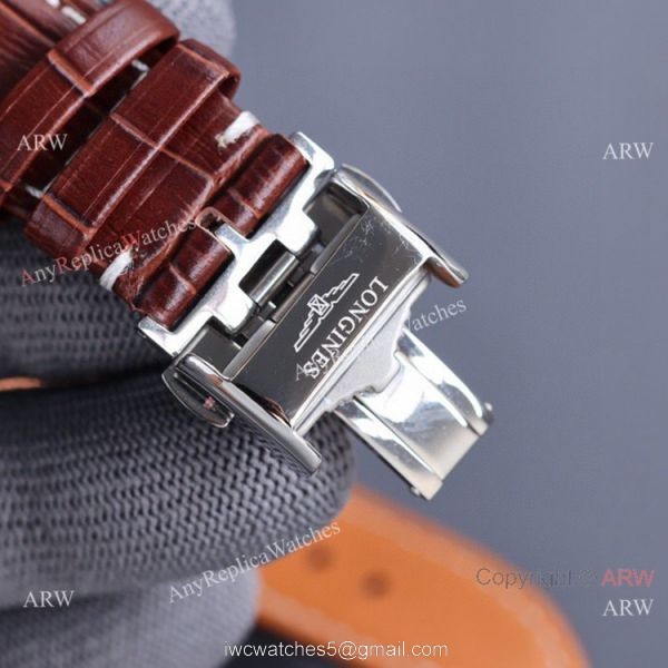 Swiss Quality Copy Longines Master 40 Date Brown Leather Strap Watches Citizen 8215 Movement Swiss Quality Copy Longines Master 40 Date Brown Leather Strap Watches Citizen 8215 Movement