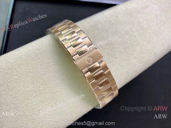 Swiss Copy Patek Philippe Nautilus Cal 324 sc Watch Rose Gold Olive Green Dial Swiss Copy Patek Philippe Nautilus Cal 324 sc Watch Rose Gold Olive Green Dial