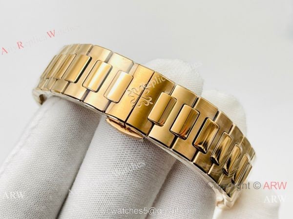 3K Factory 1:1 Best Patek Philippe Nautilus Ladies Cal.324 Watch All Gold 34mm 3K Factory 1:1 Best Patek Philippe Nautilus Ladies Cal.324 Watch All Gold 34mm