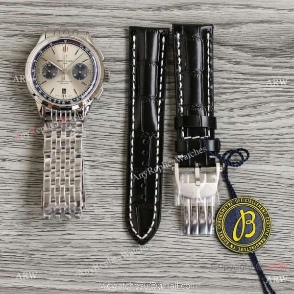 Swiss Breitling Premier BLS A7750 Silver Red Dial Stainless Steel Watch AAA Replica Breitling Swiss Breitling Premier BLS A7750 Silver Red Dial Stainless Steel Watch AAA Replica Breitling