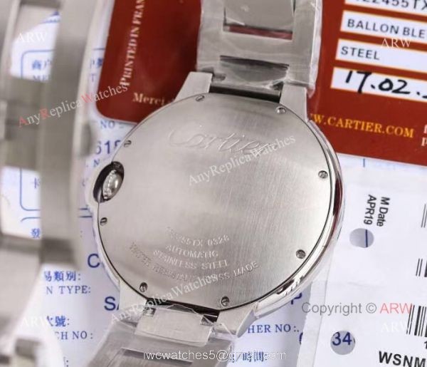 Replica Cartier Balloon Blue Gray Dial V6 Watch with Diamond Markers Replica Cartier Balloon Blue Gray Dial V6 Watch with Diamond Markers