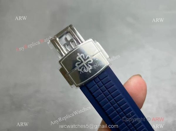 Grade AAA Copy Patek Philippe Aquanaut Chronograph 5968g Watch Blue Rubber Strap Grade AAA Copy Patek Philippe Aquanaut Chronograph 5968g Watch Blue Rubber Strap