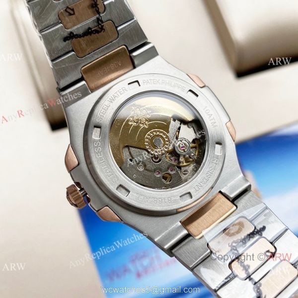 Swiss Quality Patek Philippe Nautilus 8215 Automatic Two Tone Rose Gold Black Dial Swiss Quality Patek Philippe Nautilus 8215 Automatic Two Tone Rose Gold Black Dial