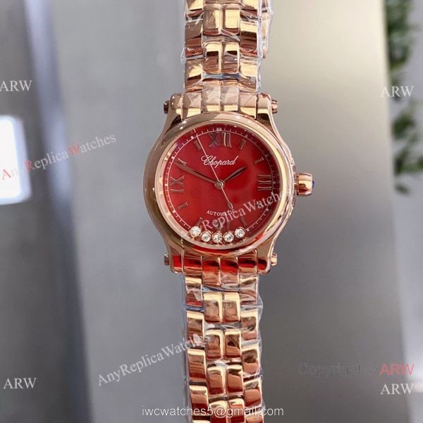 Copy Chopard Happy Sport 30mm Lady Watch Rose Gold White Dial Copy Chopard Happy Sport 30mm Lady Watch Rose Gold White Dial