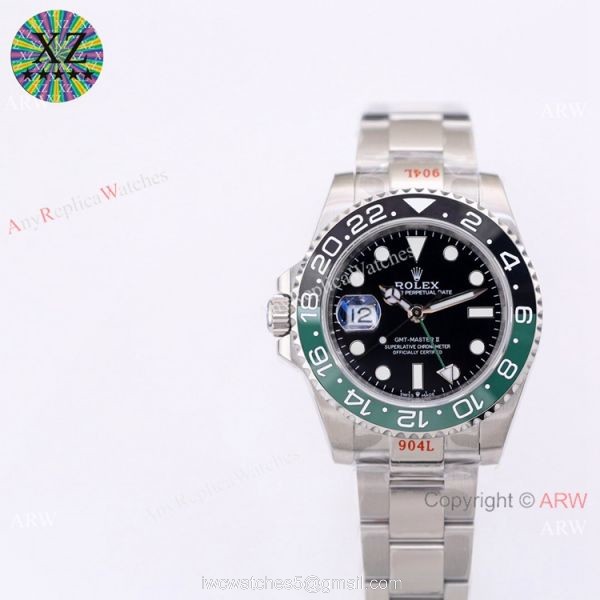 Left-Hand Rolex GMT Master II &8216;Sprite Oyster Strap Watch Super Clone 3186 Movement Left-Hand Rolex GMT Master II &8216;Sprite Oyster Strap Watch Super Clone 3186 Movement