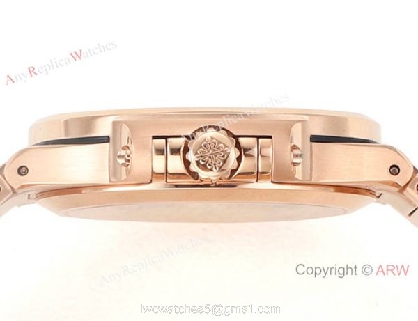 Swiss Cal.324 SC Patek Philippe Lady-Nautilus Copy Watches Rose Gold Dial Swiss Cal.324 SC Patek Philippe Lady-Nautilus Copy Watches Rose Gold Dial