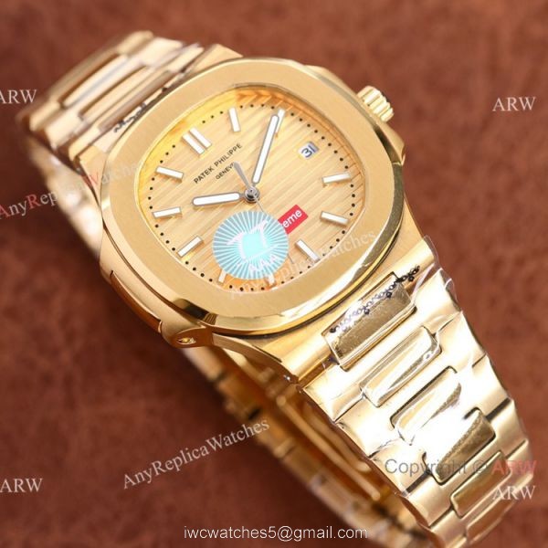 Swiss Quality Copy Patek Philippe Nautilus x Supreme Citizen Watch Yellow Gold Swiss Quality Copy Patek Philippe Nautilus x Supreme Citizen Watch Yellow Gold