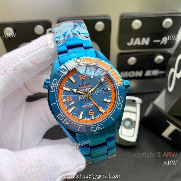 Best Copy Omega Seamaster Planet Ocean GMT Watch Black Steel Best Copy Omega Seamaster Planet Ocean GMT Watch Black Steel