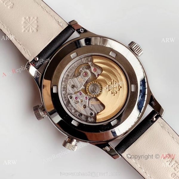 (GR ) Swiss Patek Philippe Calatrava Pilot Travel Time 5524 Replica Watch SS Black Dial (GR ) Swiss Patek Philippe Calatrava Pilot Travel Time 5524 Replica Watch SS Black Dial
