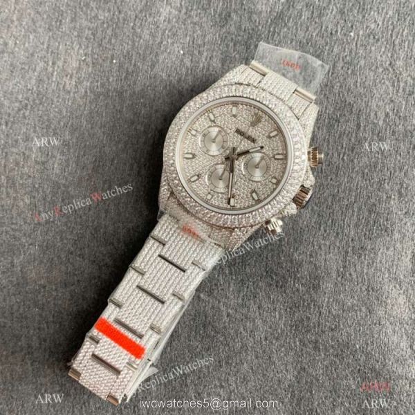 Replica Watch JVS Factory Iced out Daytona Rolex Watch 904L Stainless Steel 7750 Movement Replica Watch JVS Factory Iced out Daytona Rolex Watch 904L Stainless Steel 7750 Movement