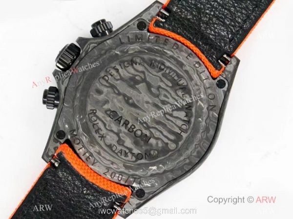 Super Clone Rolex Diw Daytona Noob Factory Forged Carbon Orange Nylon Strap Swiss 4130 Super Clone Rolex Diw Daytona Noob Factory Forged Carbon Orange Nylon Strap Swiss 4130