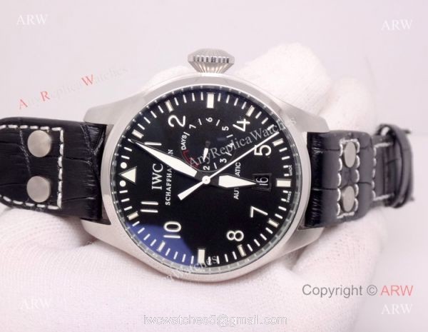 IWC Big Pilot Automatic Replica Watch SS Black 45mm