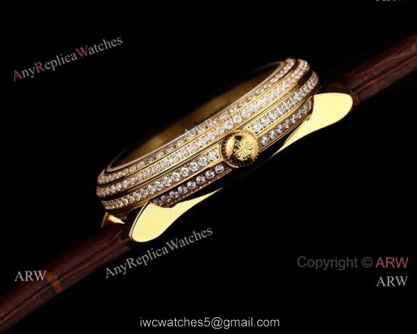 Swiss Copy Patek Philippe Complications Moonphase 4968R Watch Gold Case