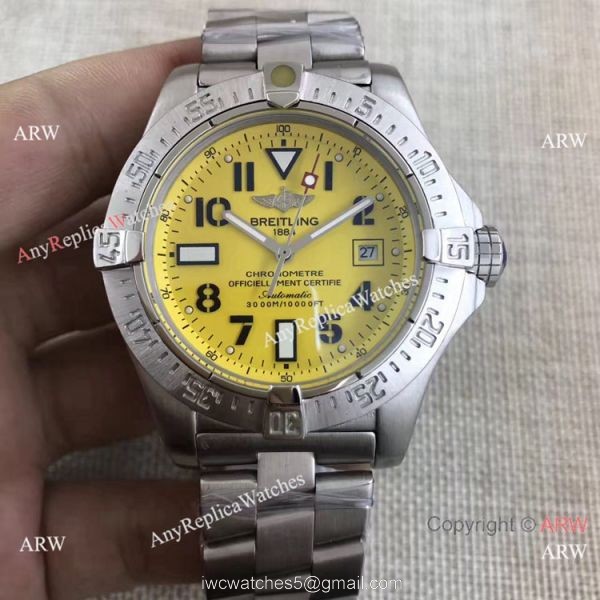 NEW Style Replica Breitling Avenger II Seawolf Orange Dial Silver Steel Watch