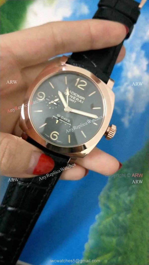 Radiomir Panerai 1940 10 Days GMT Automatic Replica Watch Rose Gold Pam625