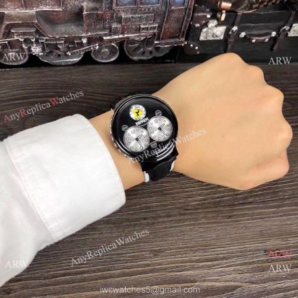 High Quality Copy Ferrari Quartz Watches White Dial Black Case