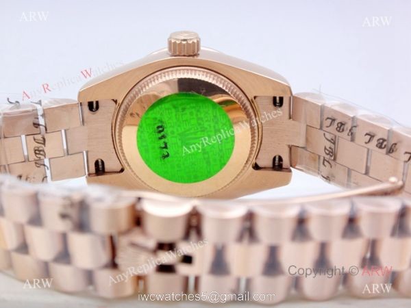 Replica Rolex Diamond Bezel Datejust Rose Gold President Watch 26mm Ladies Replica Rolex