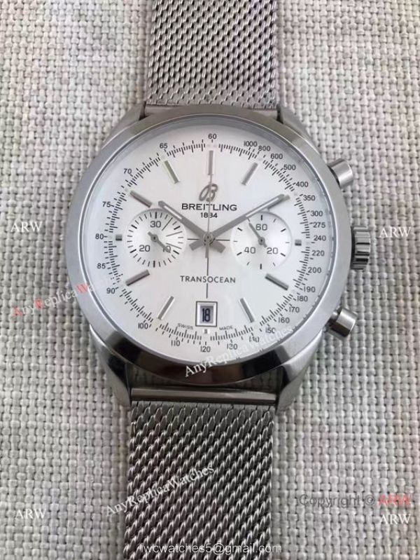 Breitling Stainless Steel Transocean Black Dial Watch Buy Knockoff