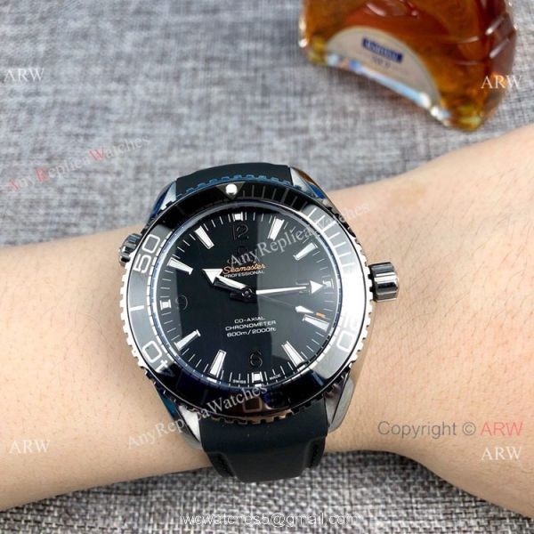 Fake Omega Seamaster Planet Ocean 600m Orange Rubber Strap Watches 42mm