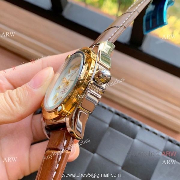 Wholesale Copy Breitling Chronomat 01 Rose Gold Dial Watches