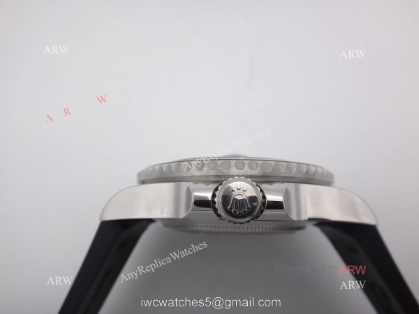 Rolex Submariner Black Ceramic / Black Rubber Strap Watch