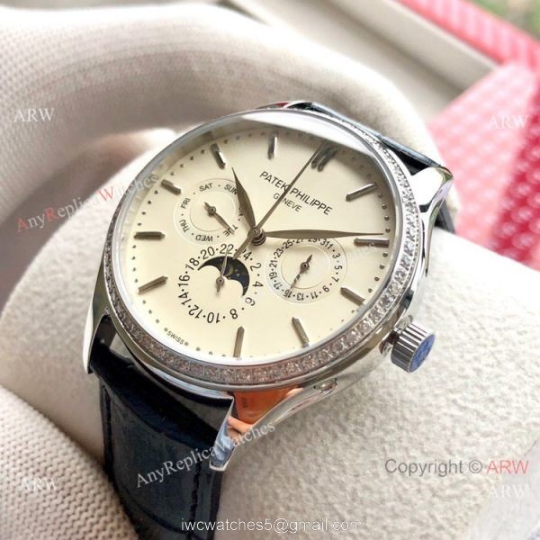 Swiss Clone Patek Philippe Geneve Complications Watch 40mm Rose Gold Case
