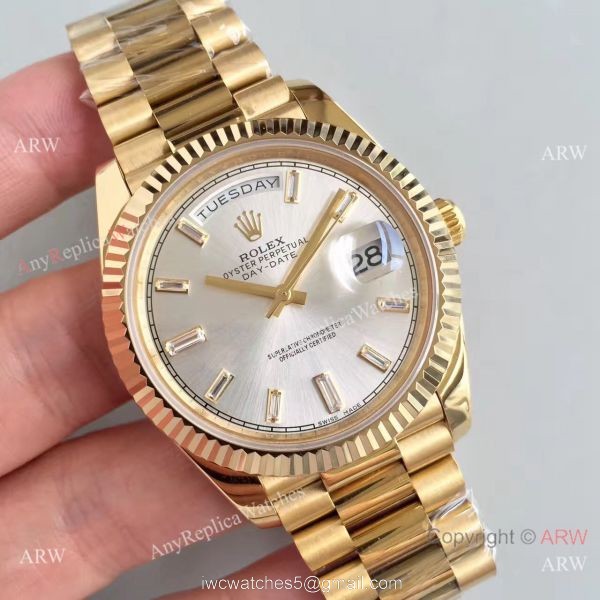 Rolex Day Date II Yellow Gold President Watchband Replica Watch