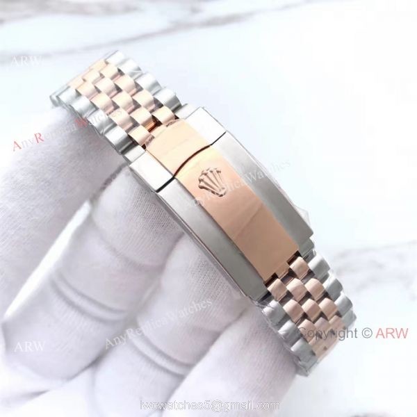 (EW) Replica Rolex Datejust 2 Diamond Rolex Replica Watch 2-T Rose Gold Gray Face