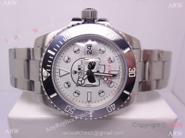 High Quality Copy Rolex Submariner Gray Ceramic Bezel Watch: Rolex Skull Watch