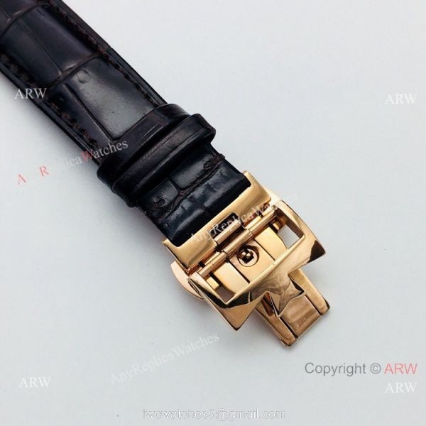 Super Clone Vacheron Constantin Fiftysix Moonphase Watch Rose Gold Chocolate Face