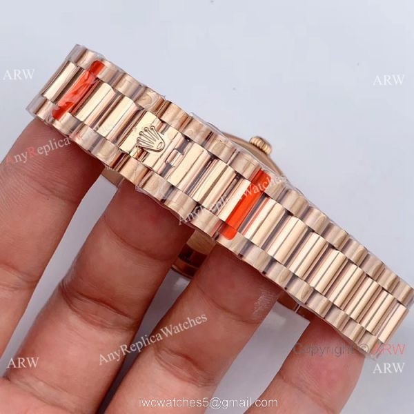 Swiss Replica Rolex Day date Rose Gold President EW Factory 3255 Watch 36mm