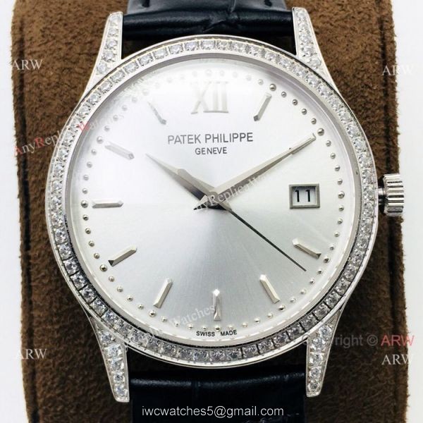 Super Clone Patek Philippe Calatrava PFF V2 Automatic Wrist SS Diamond Bezel
