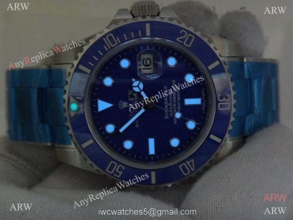 NEW UPGRADED SS Blue Dial Blue Ceramic Bezel Swiss Replica Rolex Submariner watch