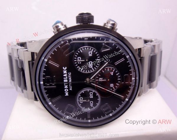 Swiss Grade Replica Montblanc Timewalker Chronograph Watch Black Ceramic