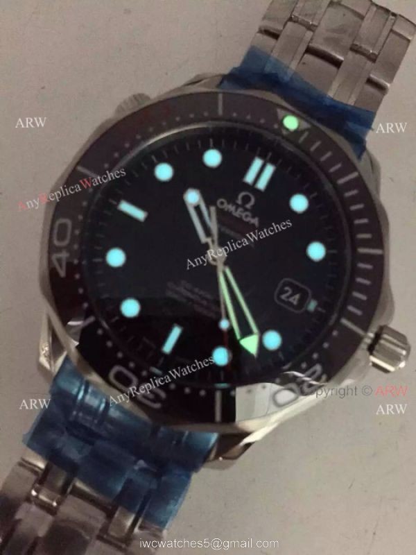 The 50th Anniversary Omega Replica Watches James Bond Black Dial
