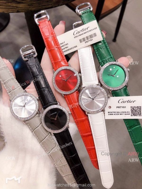 2019 New Cartier SS Diamond Watches Japan Quartz Best Replica
