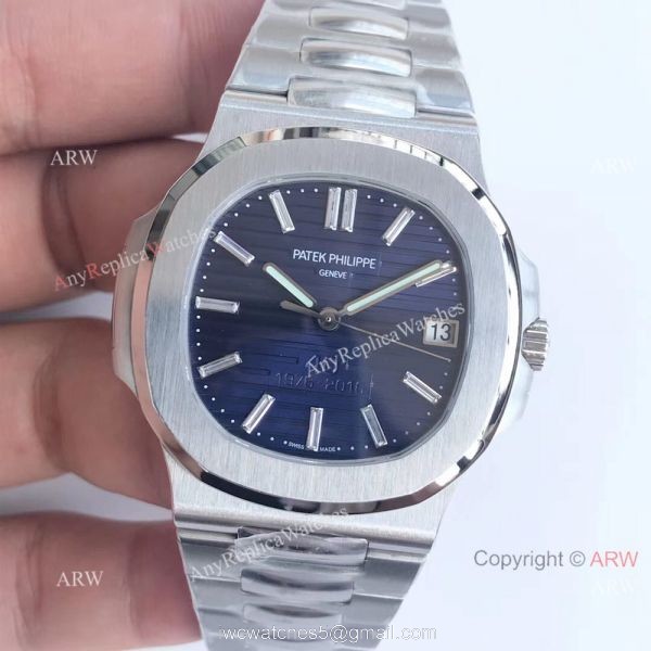 Copy Swiss Patek Philippe Nautilus 40th Anniversary Blue Dial Watch
