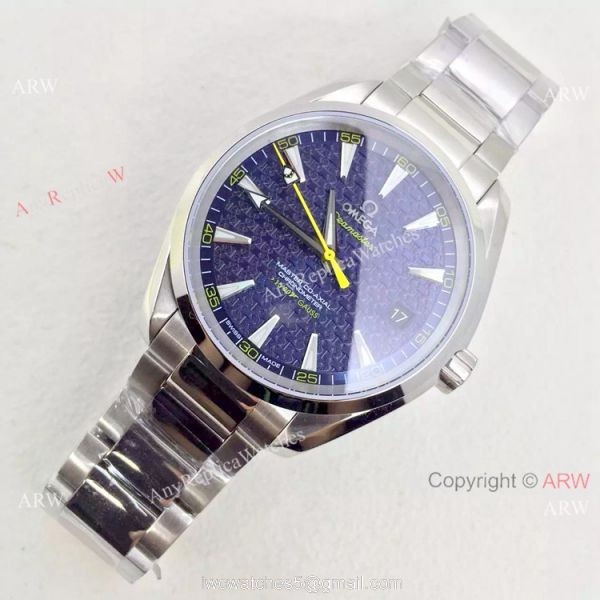 Swiss Omega Seamaster 15 007 Gauss Blue Face Watch