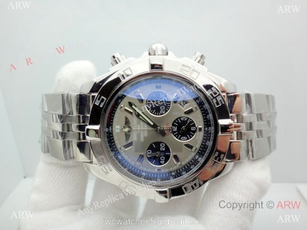 Breitling Chronomat B01 Stainless Steel Replica Watch Gray Dial