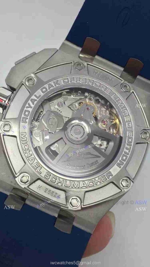 Swiss 3126 Audemars Piguet Michael Schumacher Blue Face Chronograph watch
