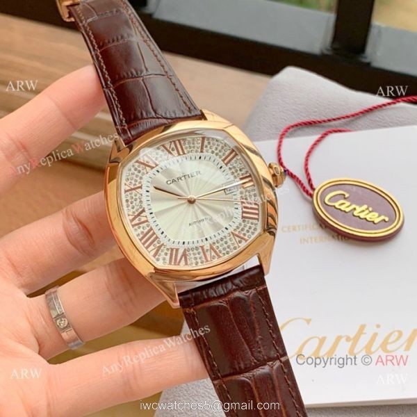 Swiss Quality Cartier Drive De Rose Gold Asia 8215 Watch