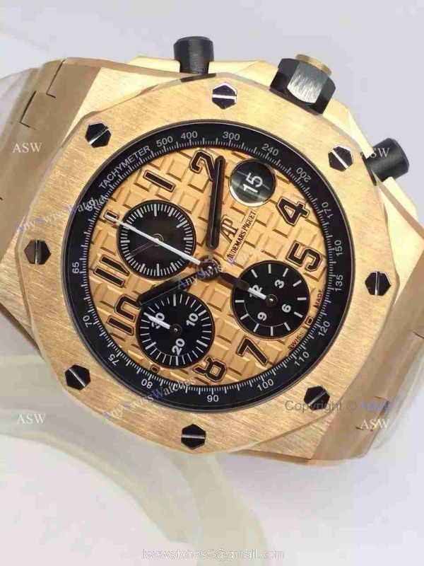 Knockoff Audemars Piguet Rose Gold Watch / Rose Gold Dial Swiss Grade