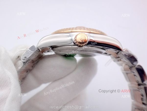 High Quality Copy Rolex Oyster Datejust Ladies Watch 2-Tone Rose Gold Pink Roman