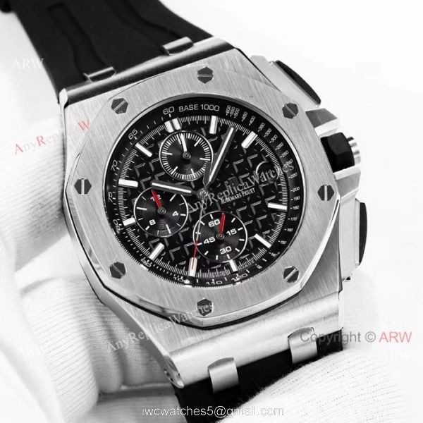 Royal Oak Offshore Audemars Piguet Knock off Watch Rubber Strap Black Dial