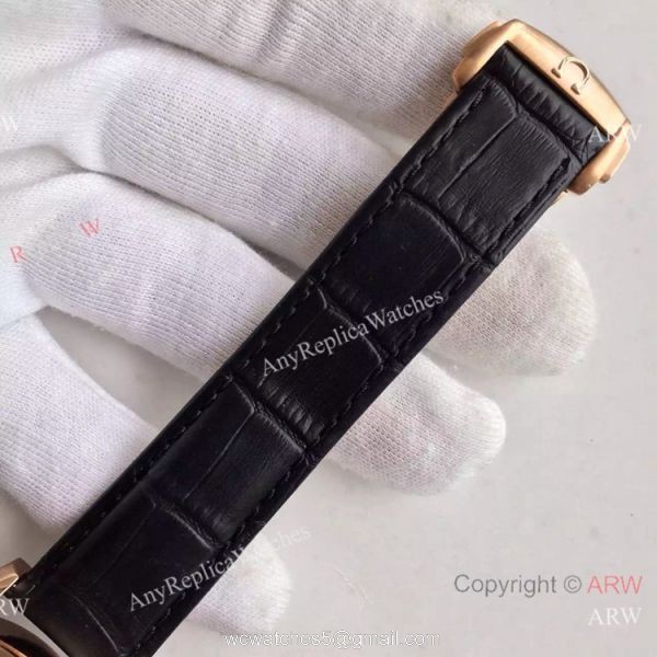 (OM)Copy Swiss Omega Speedmaster 9301 Gold Case Leather Strap Watch