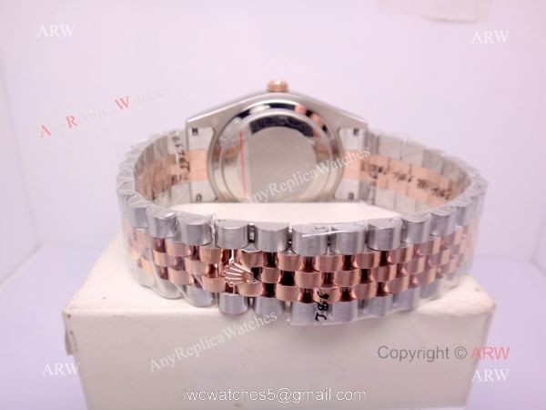 Copy Rolex Datejust 41mm 2-Tone Rose Gold Diamond Men Watch 41mm
