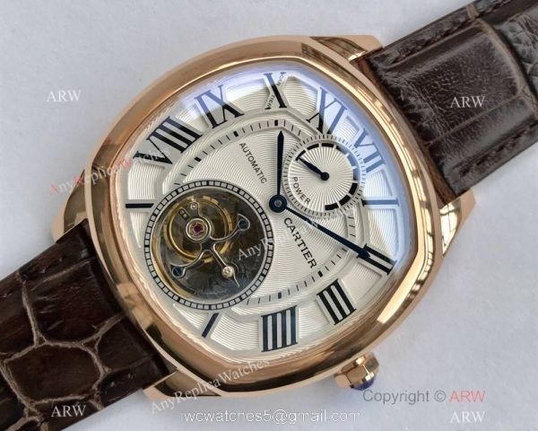 Swiss Grade One Cartier Drive De Rose Gold Watch Power Reserve