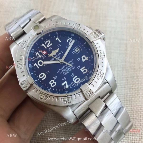Copy Breitling Superocean Stainless Steel Arabic Markers Watch